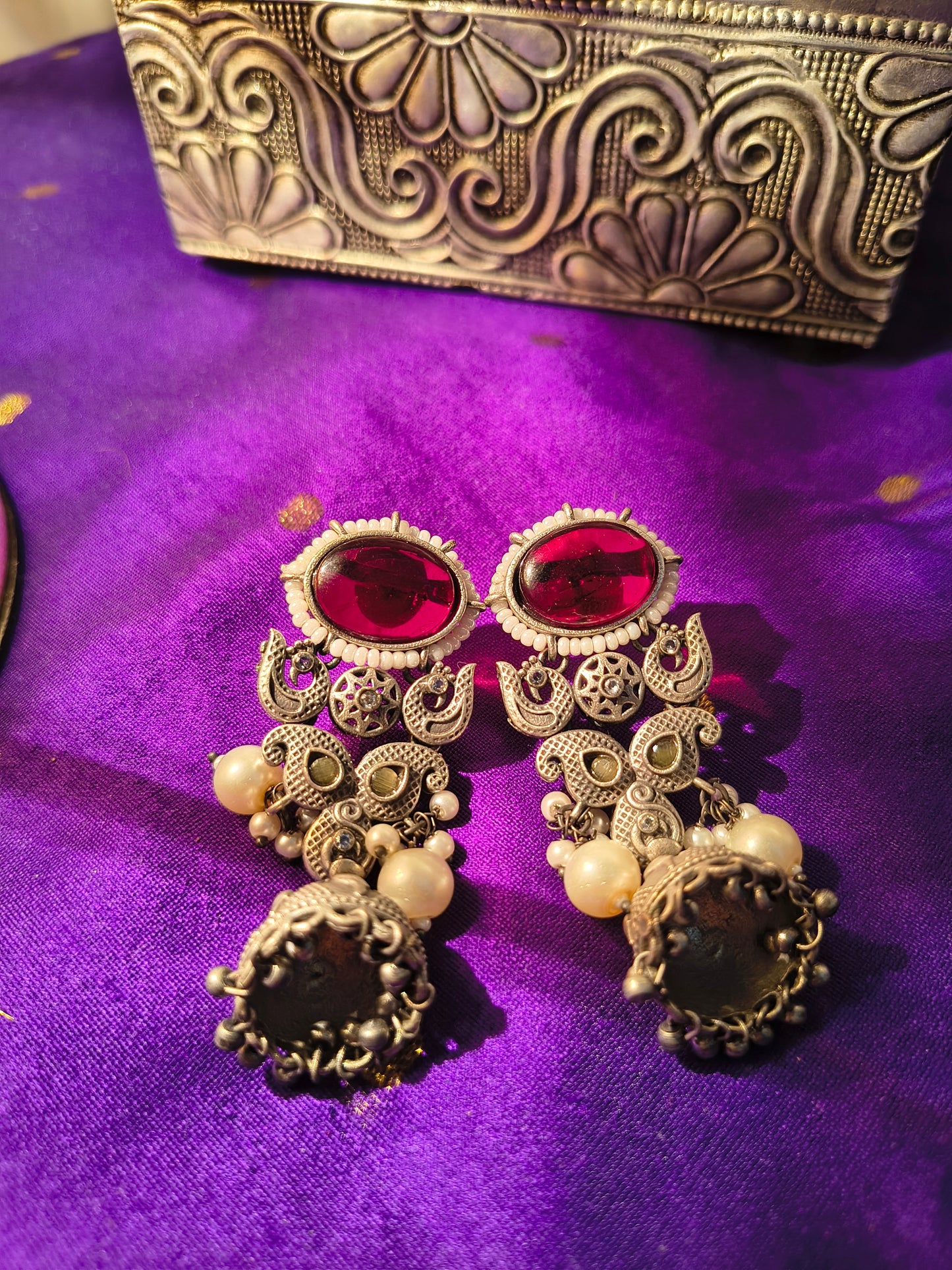 Noor jerman silver Jhumka