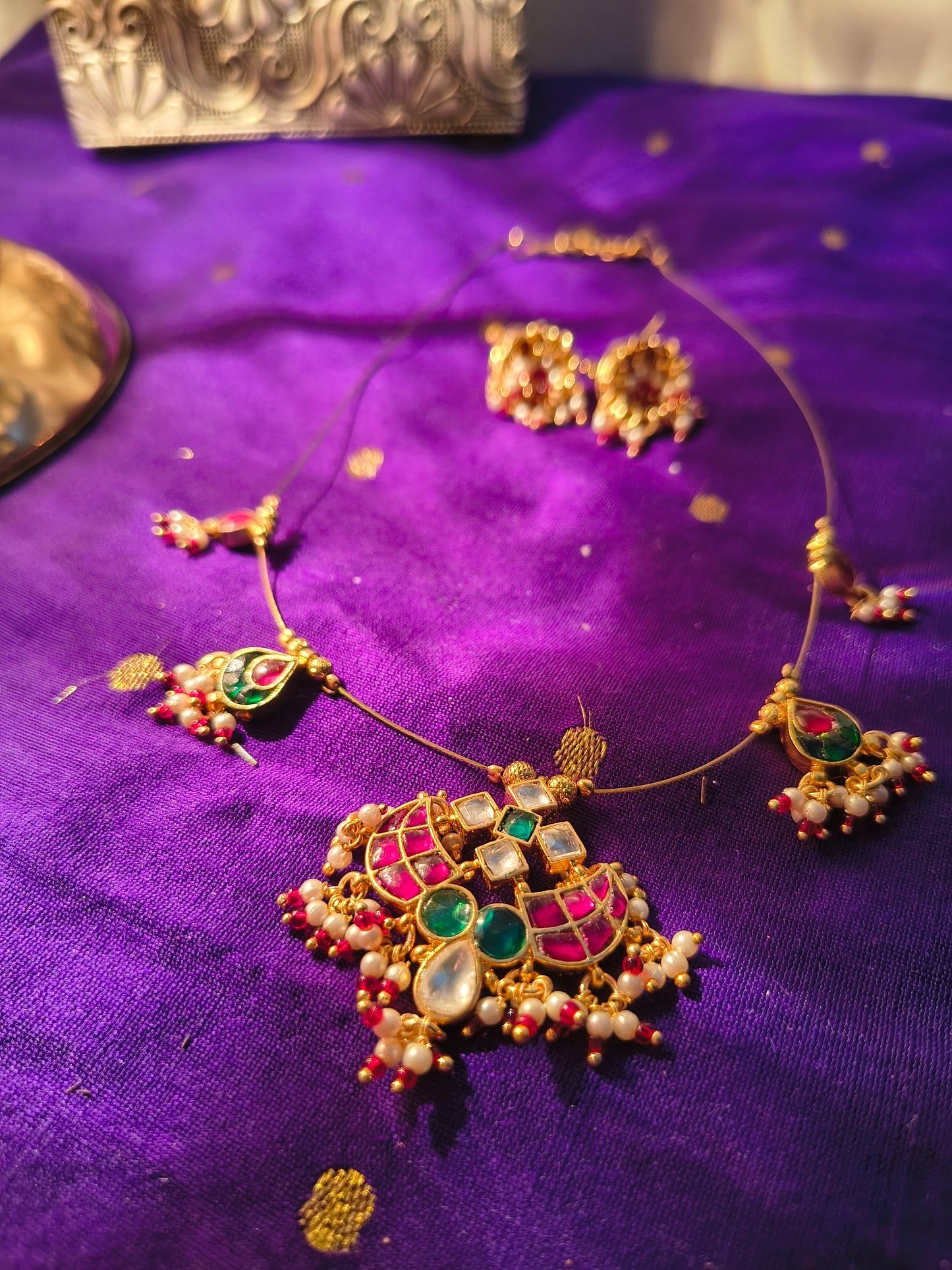 Rajwada Kundan Temple Set