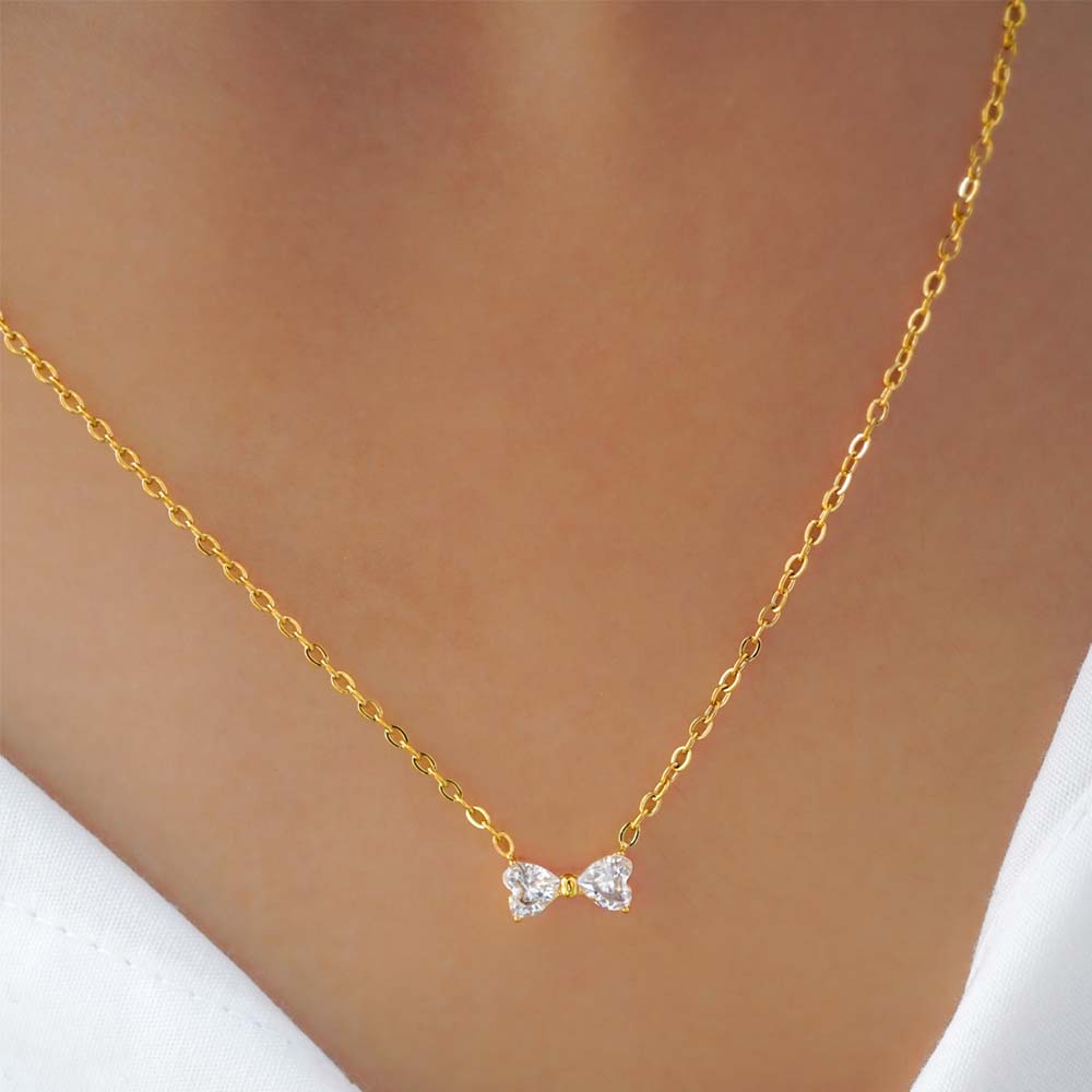 Dainty Bow Pendant Necklace