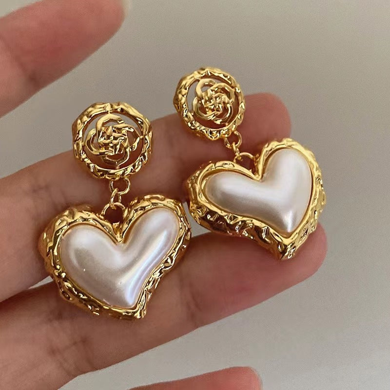 Vintage Romance Heart Drop Earrings