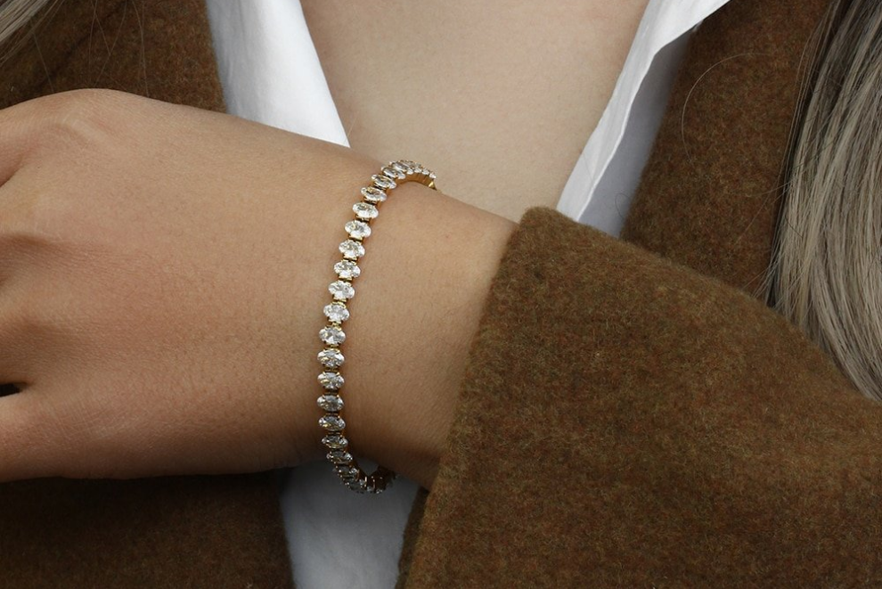Marquise-Cut Stone Tennis Bracelet