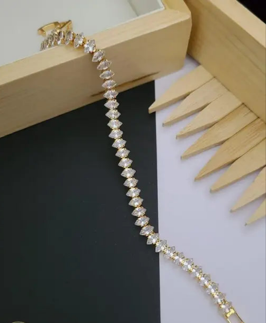 Marquise-Cut Stone Tennis Bracelet
