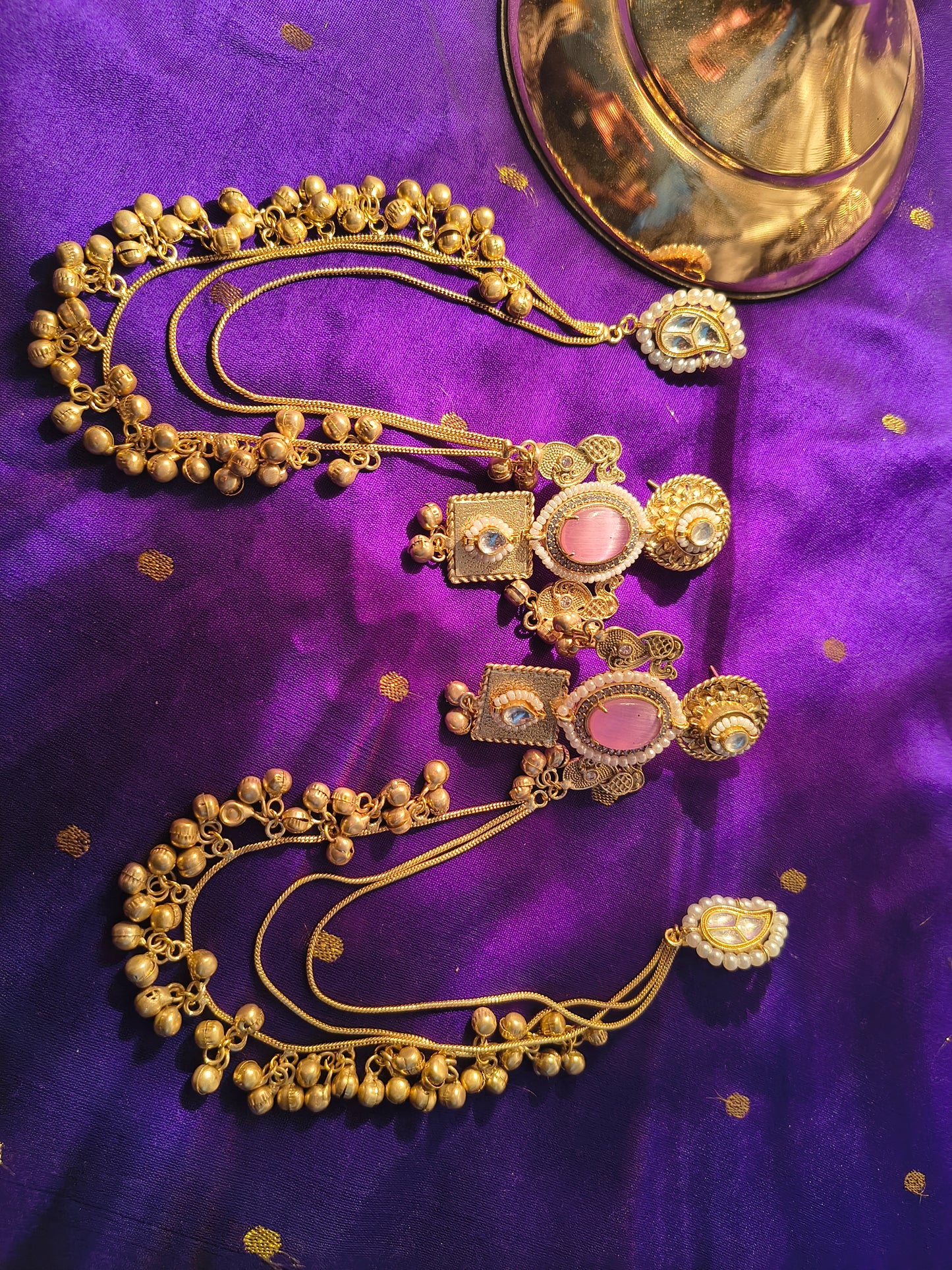 Heritage Kundan & Ghungroo Statement Earrings