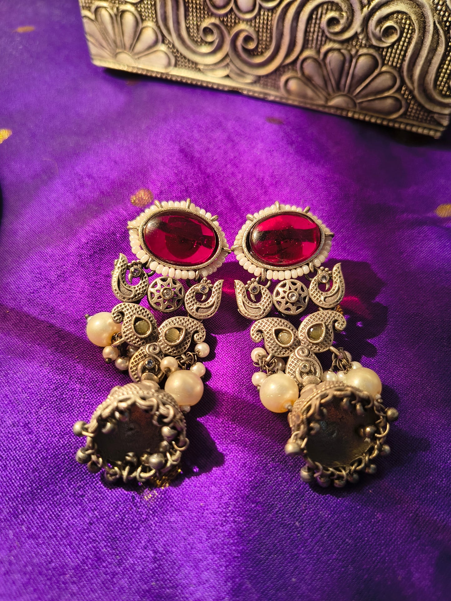 Noor jerman silver Jhumka