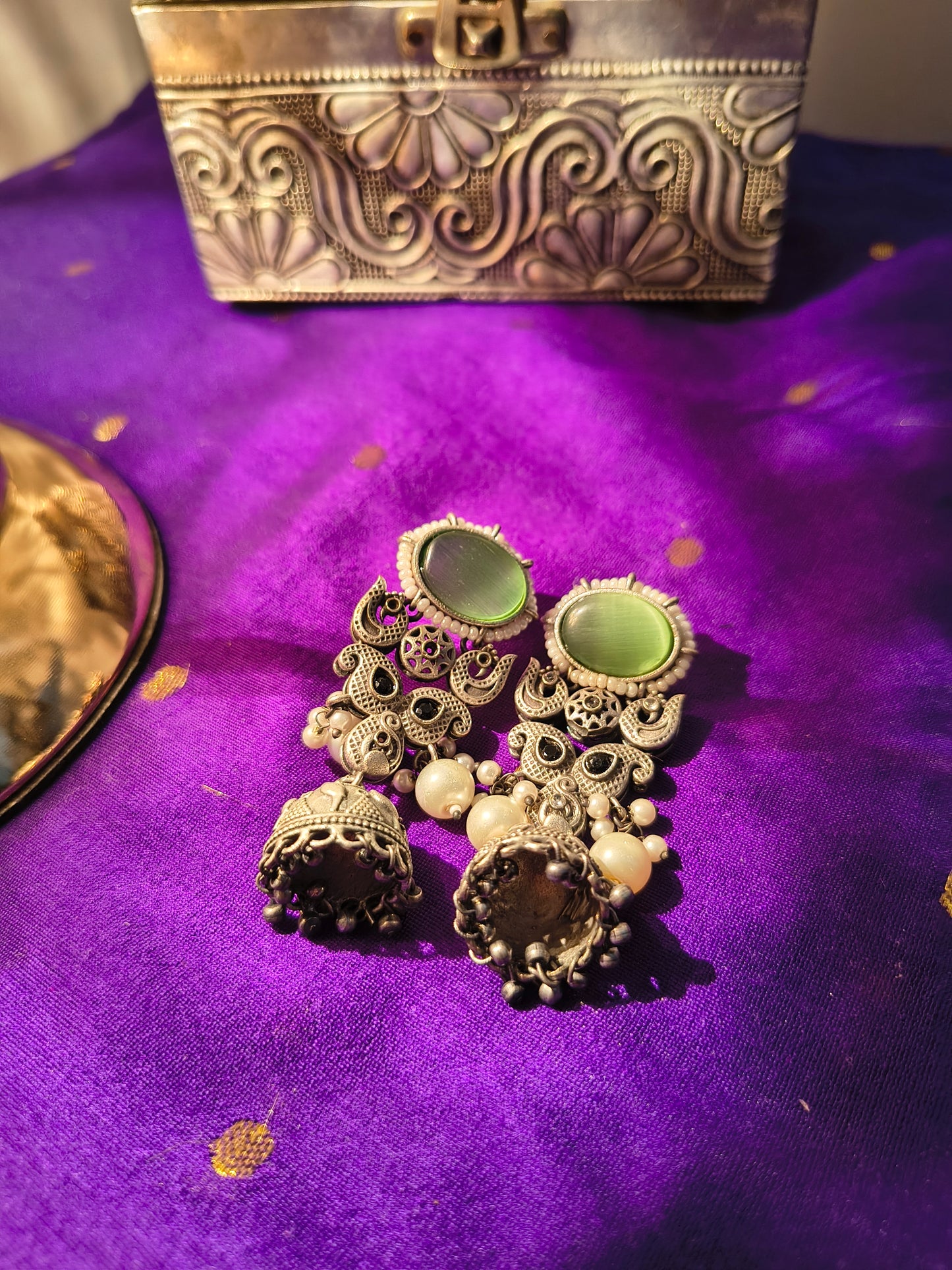 Noor jerman silver Jhumka