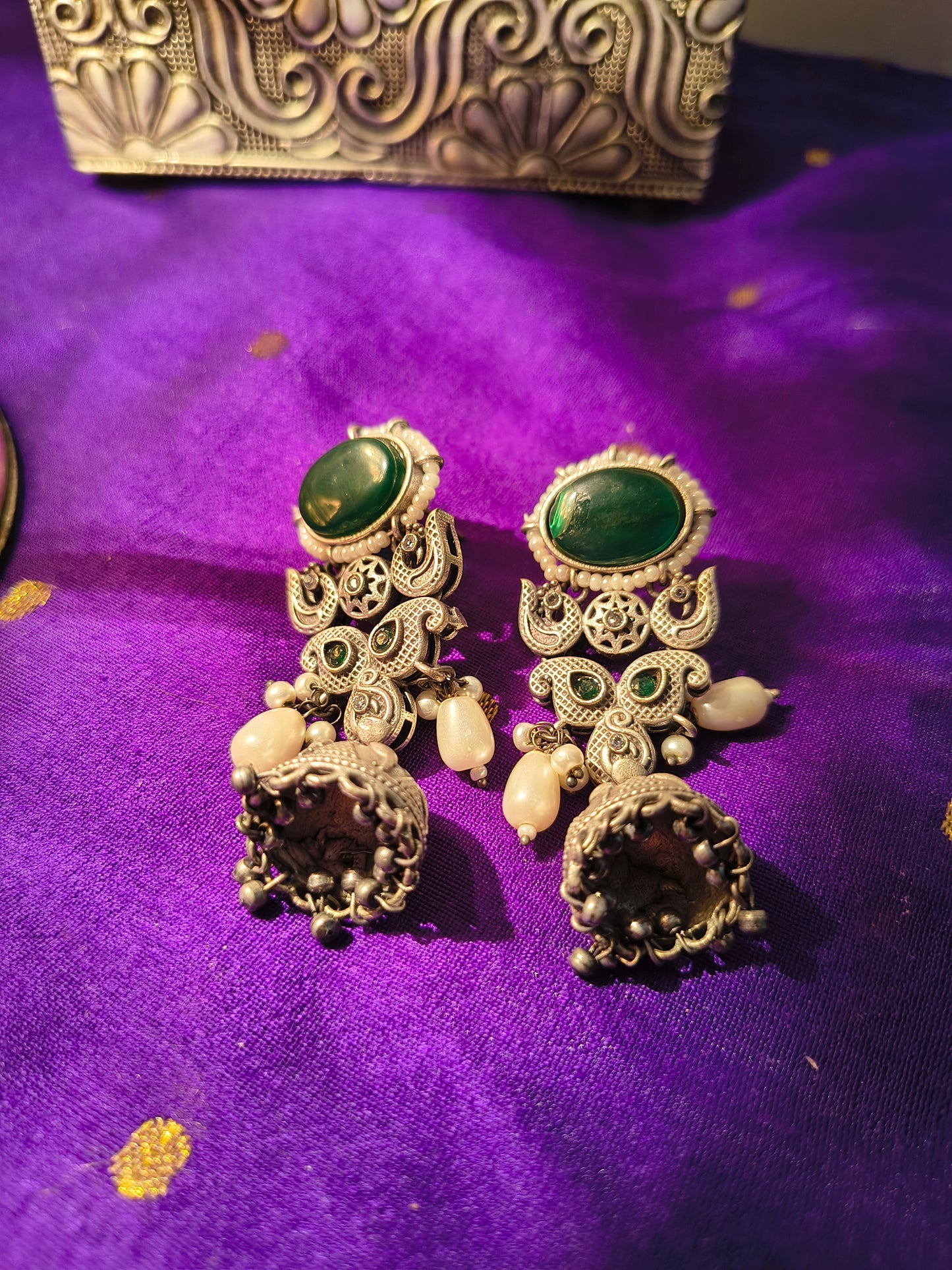 Noor jerman silver Jhumka