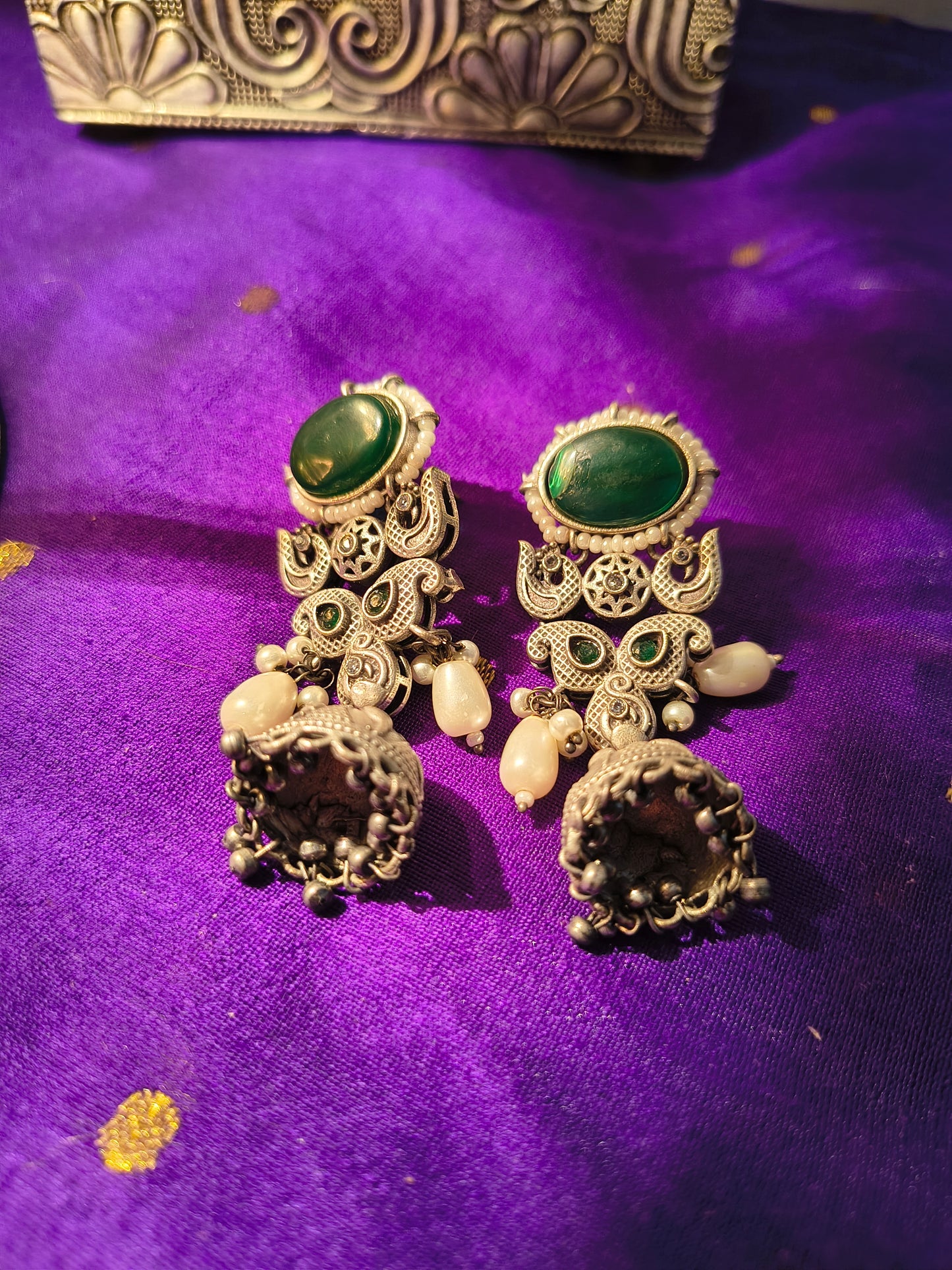 Noor jerman silver Jhumka