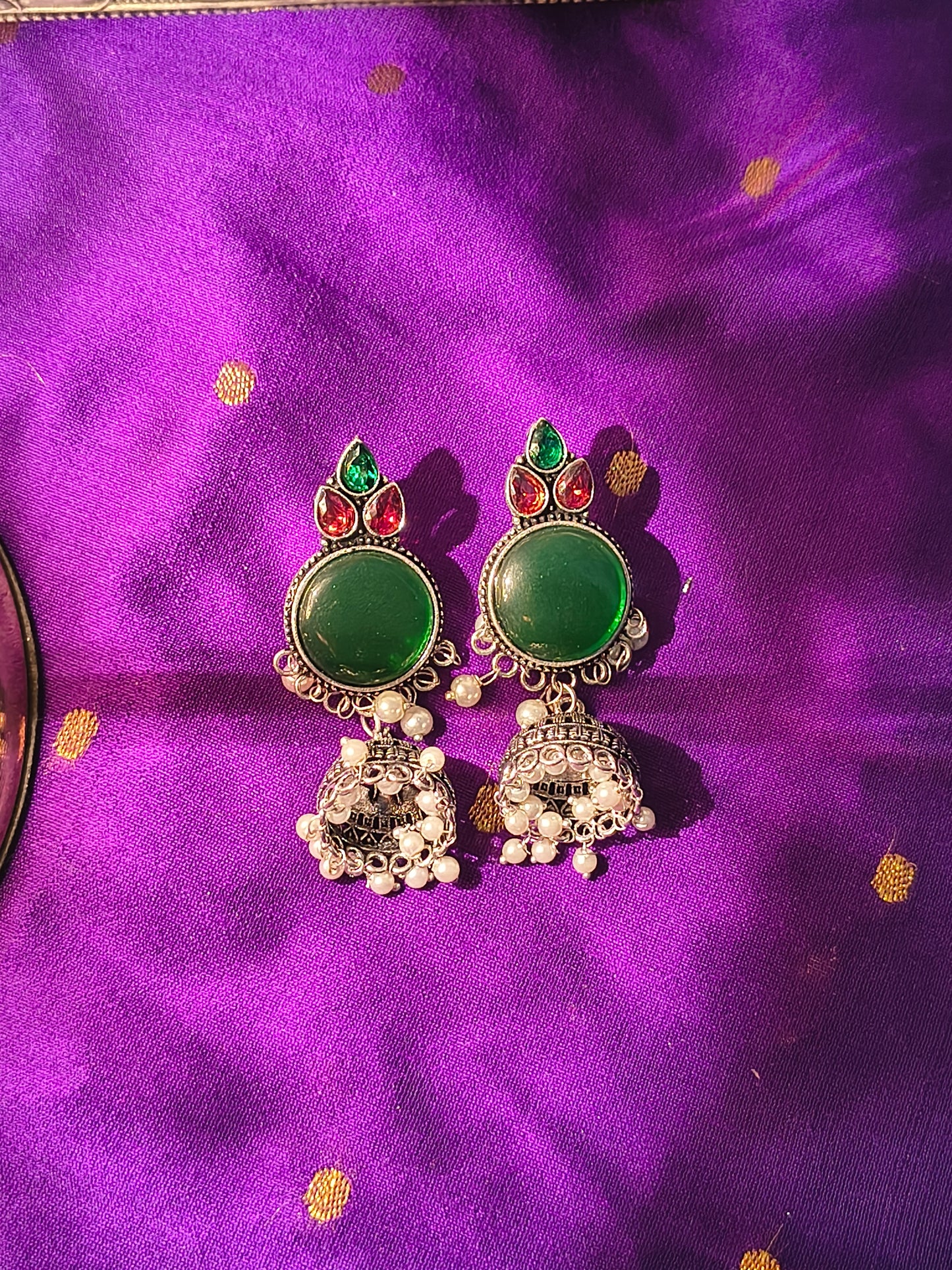 Vintage Pearl Dome Dangler Earrings