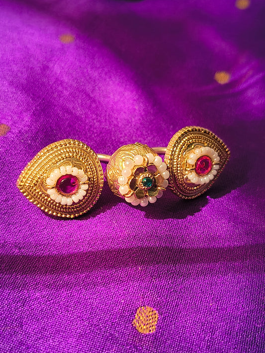 Antique Gold Adjustable Statement Rings