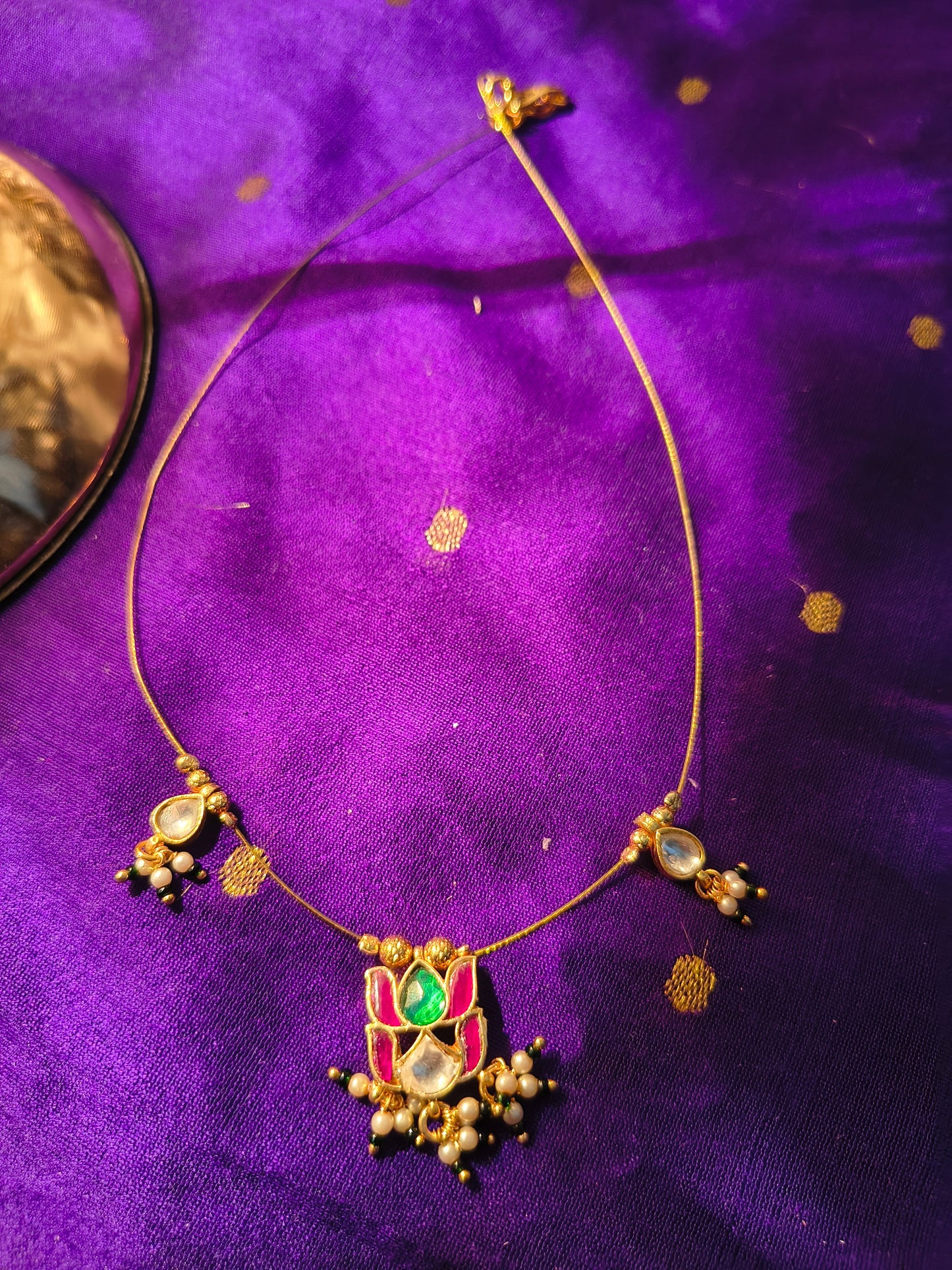 Kumudini Lotus Bloom Necklace Set