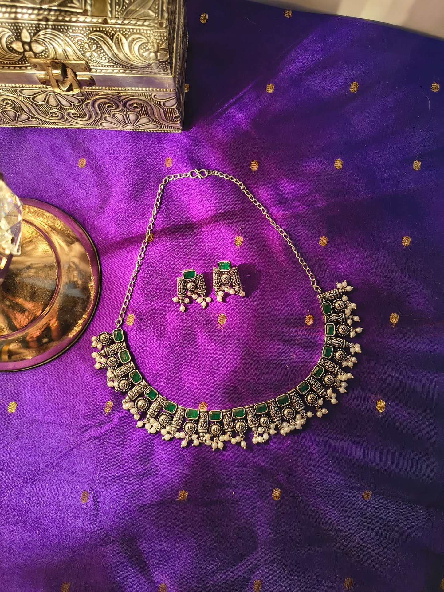 Antique Temple Statement Necklace Set