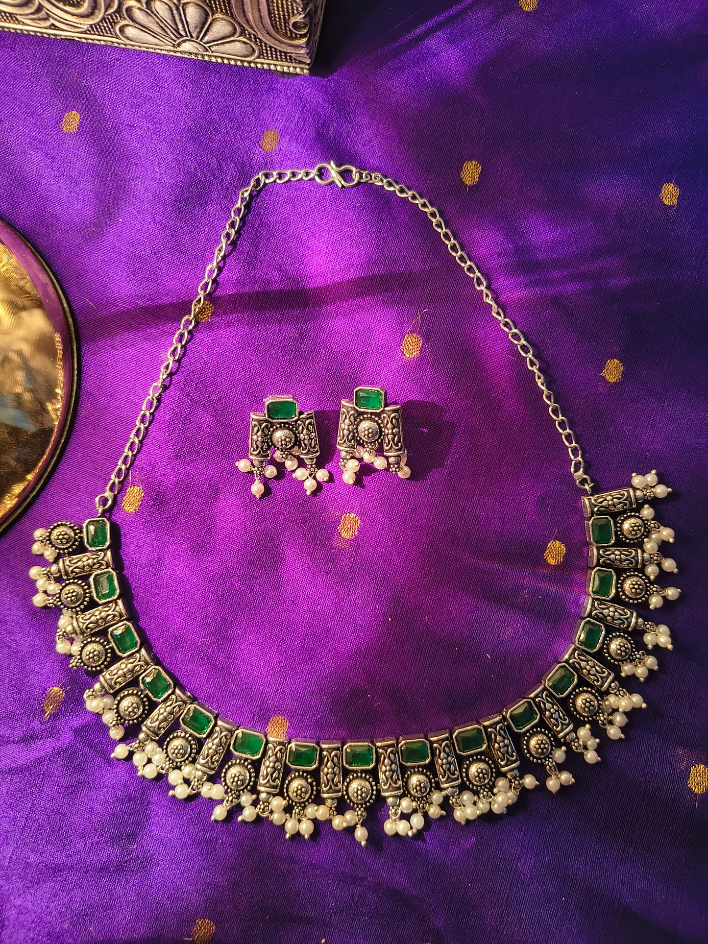 Antique Temple Statement Necklace Set