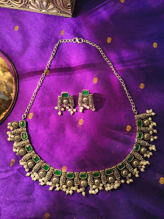Antique Temple Statement Necklace Set