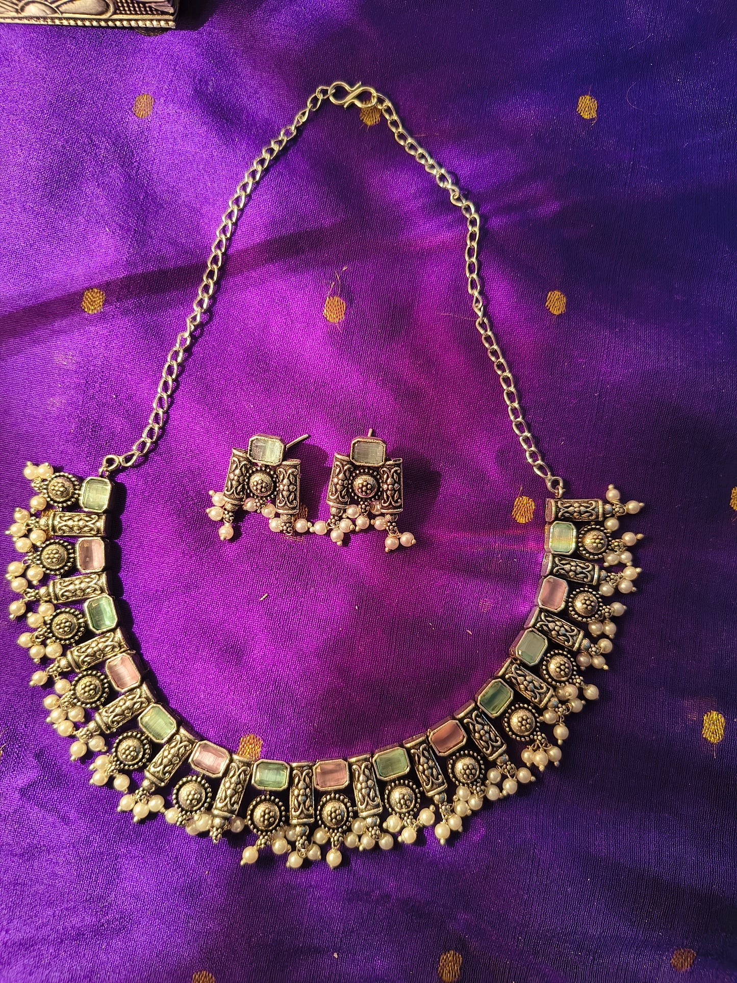 Antique Temple Statement Necklace Set