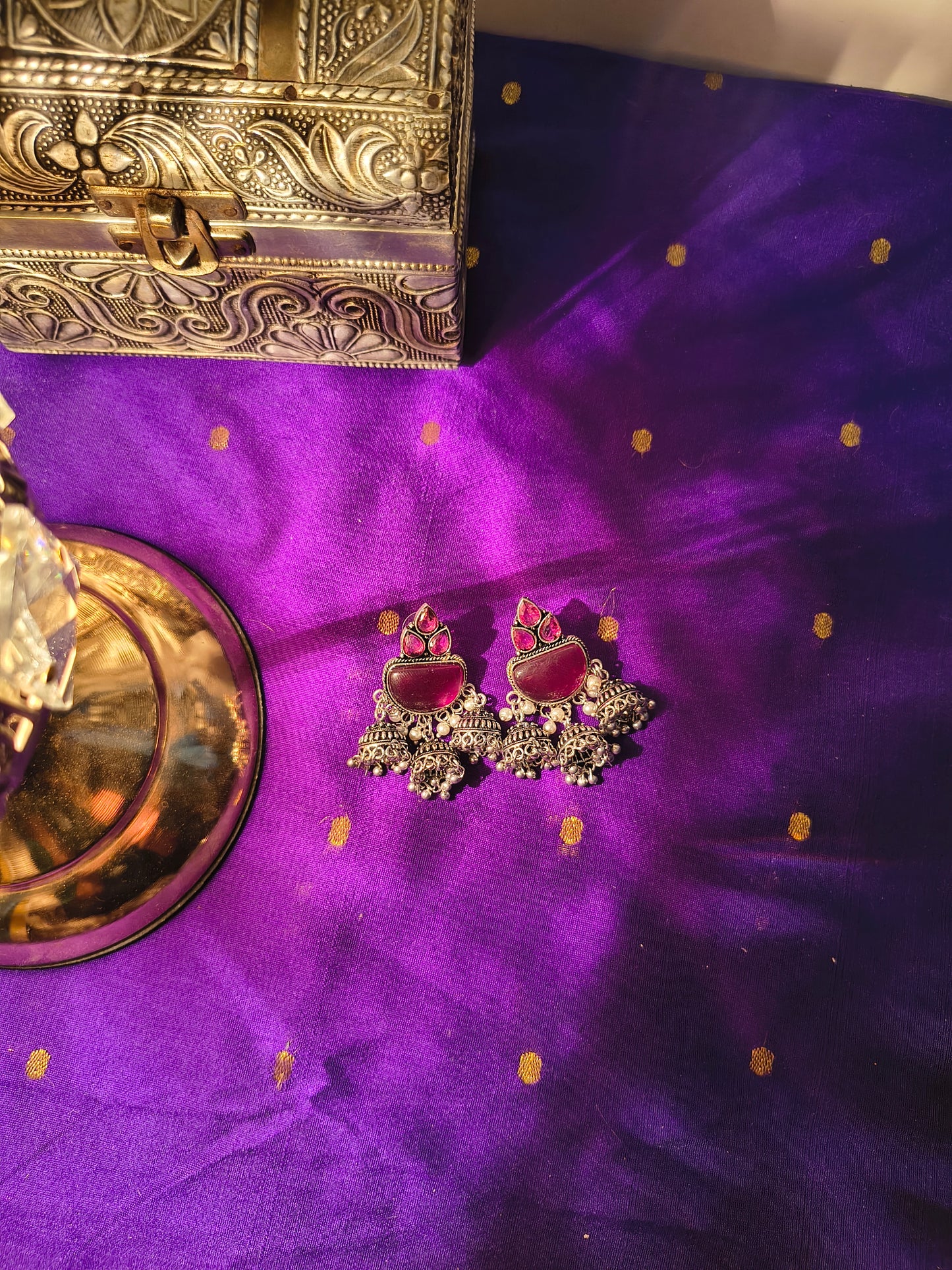 Riwaayat Triple Jhumka Earrings