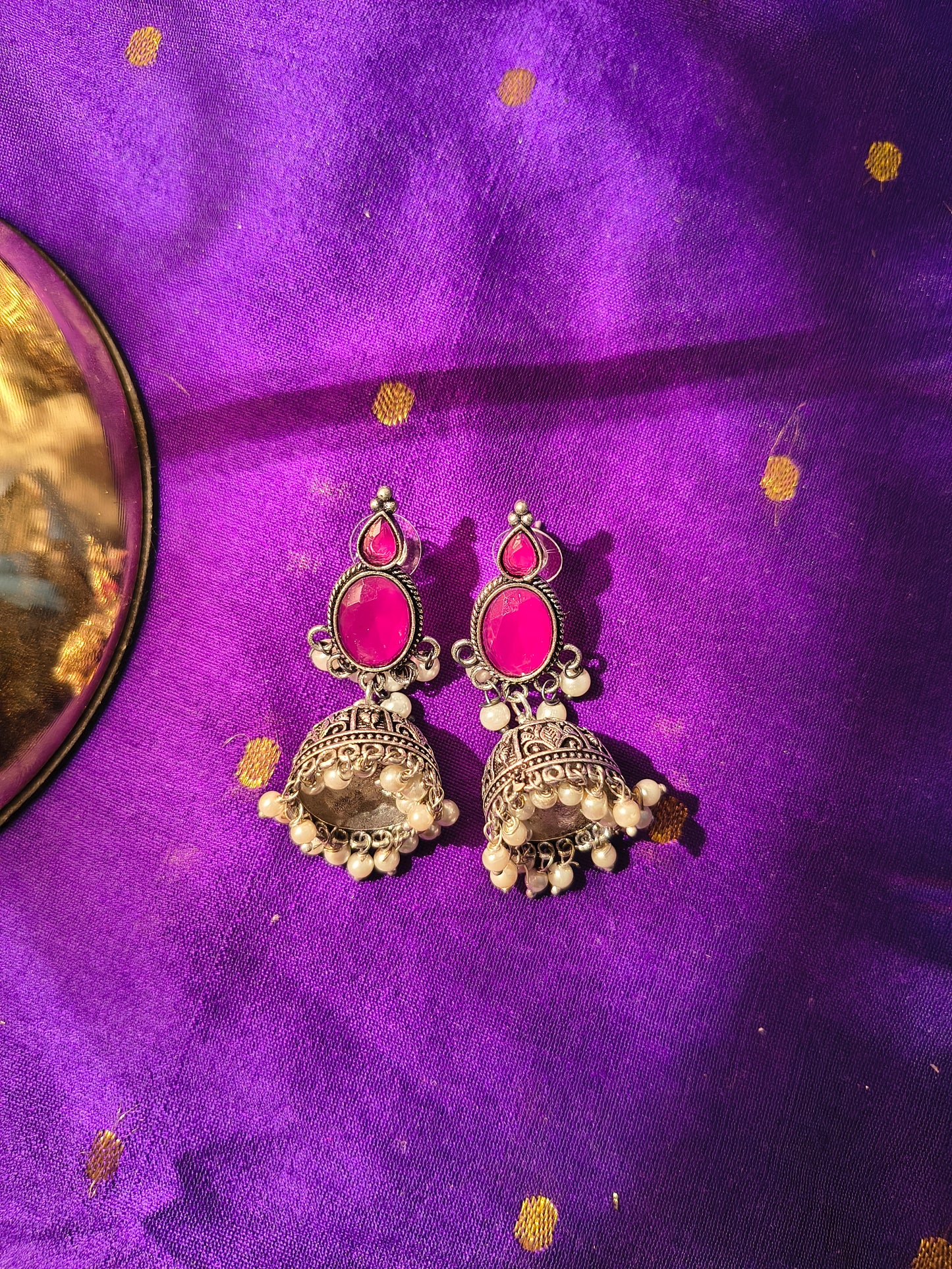 Stone Jhumka Earrings