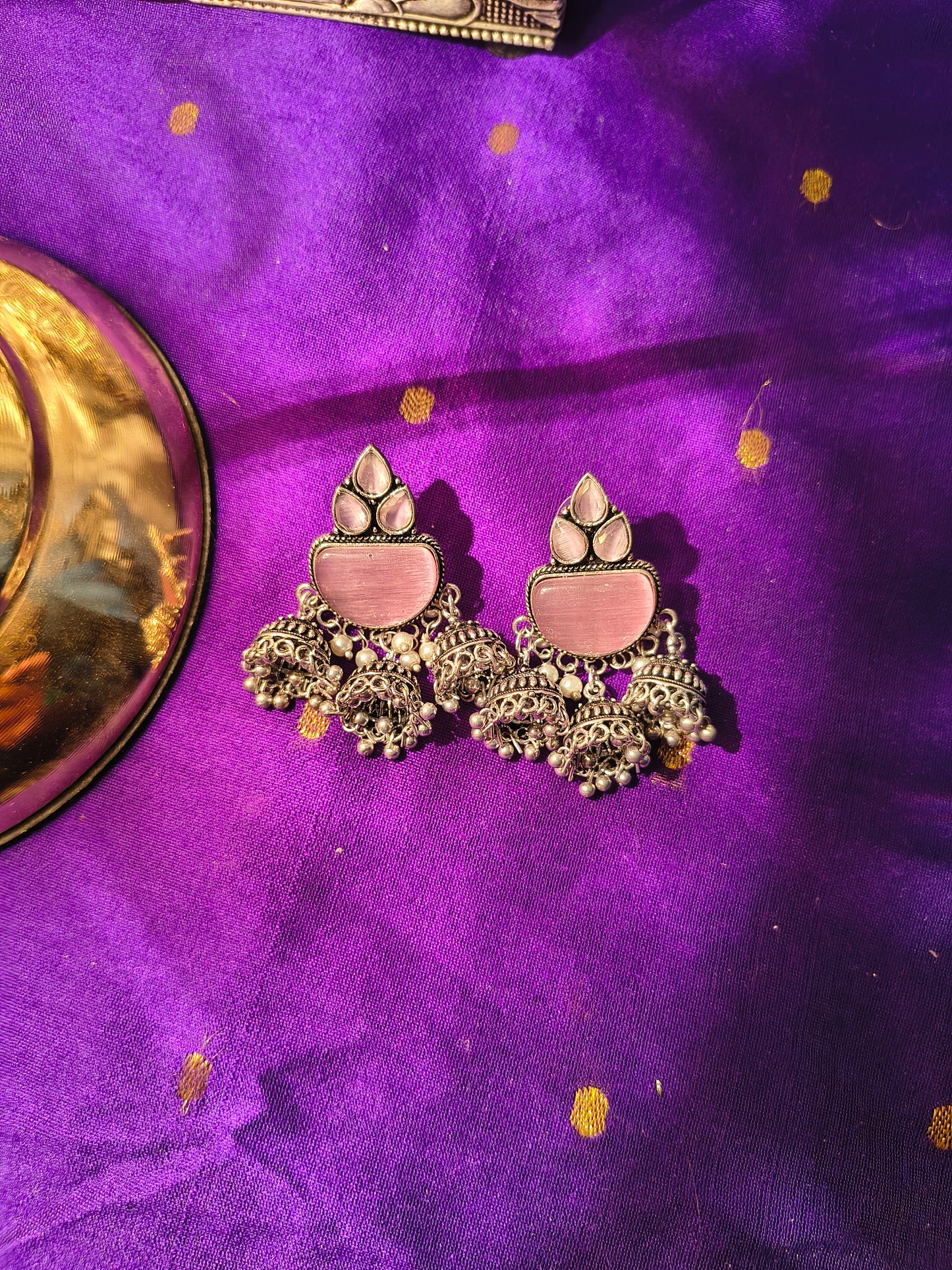 Riwaayat Triple Jhumka Earrings
