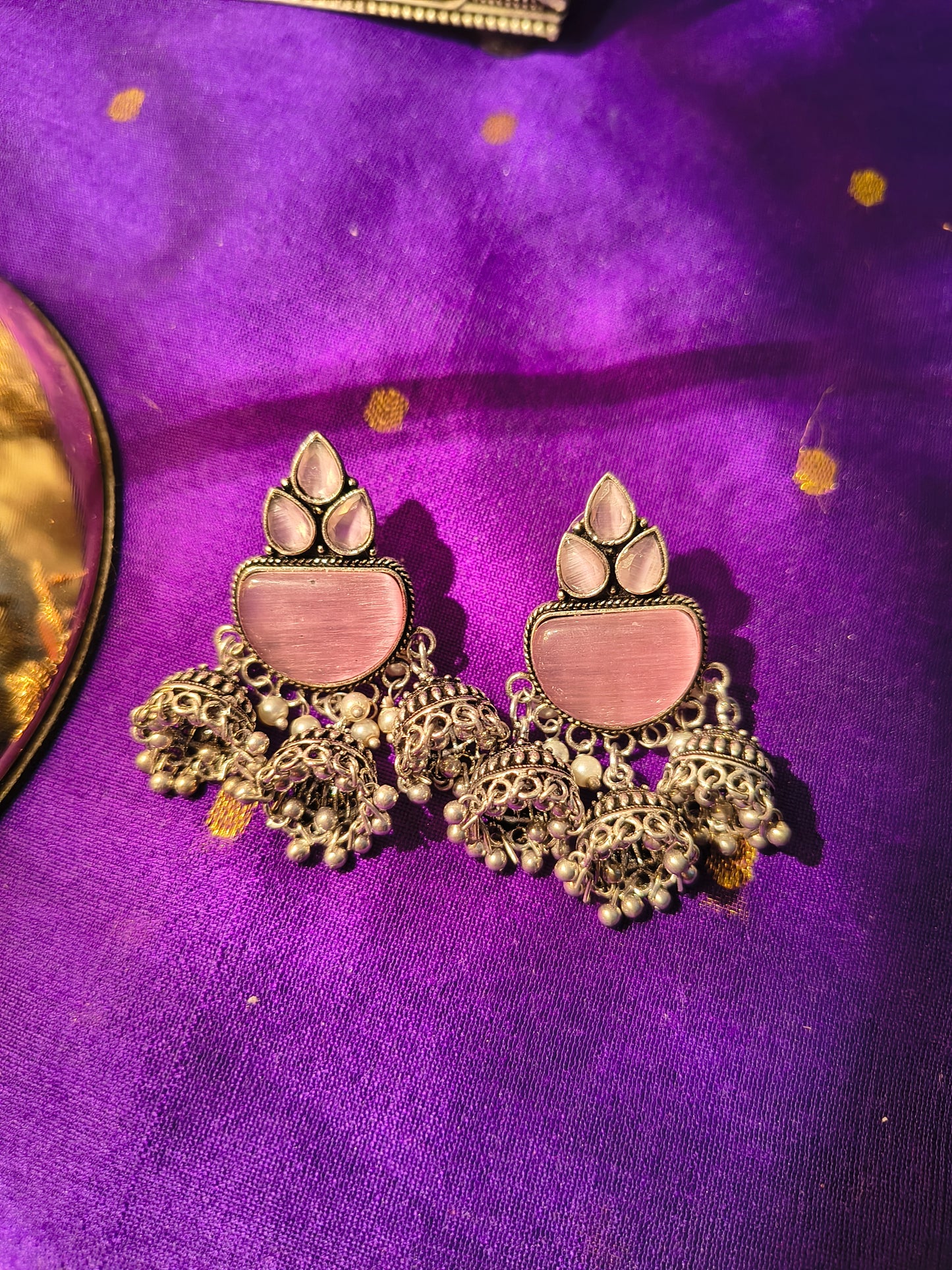 Riwaayat Triple Jhumka Earrings