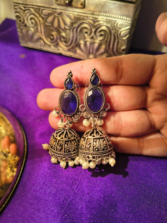 Stone Jhumka Earrings