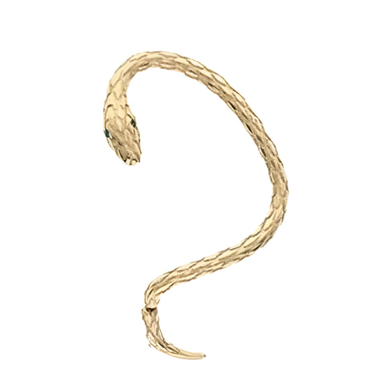 Golden Serpent Wrap Earring– Left Ear