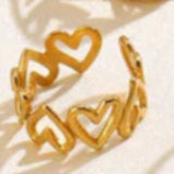 Golden Heart Adjustable Ring