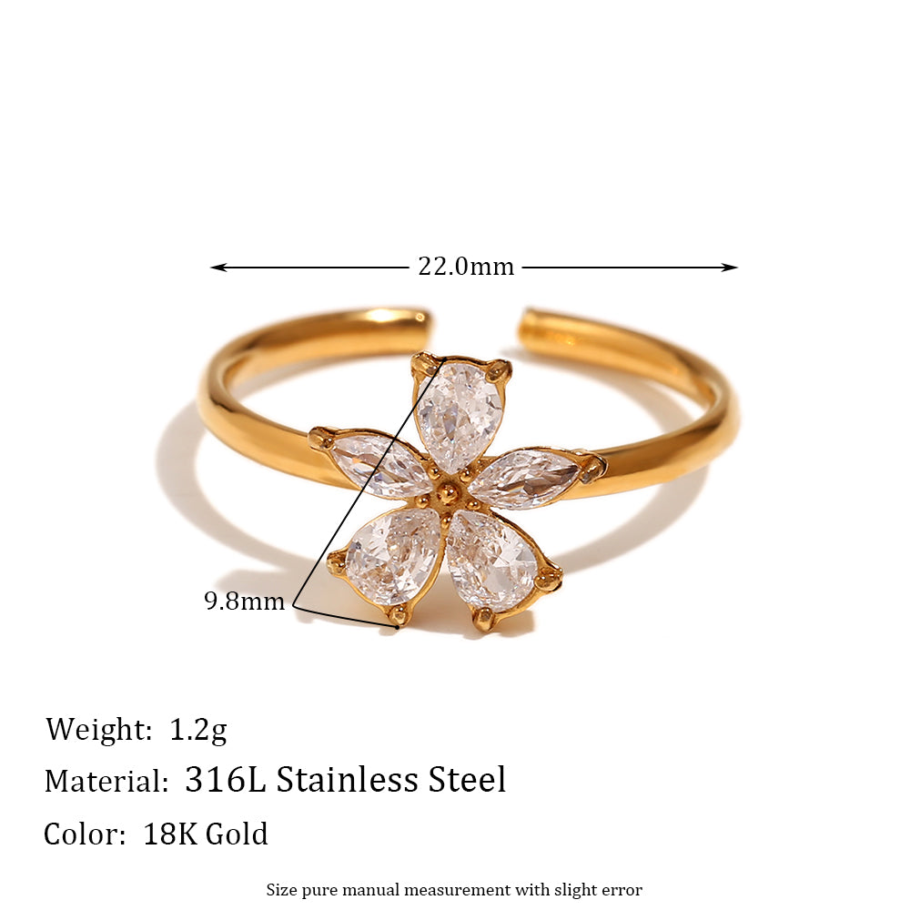 Blossom Sparkle Open Ring