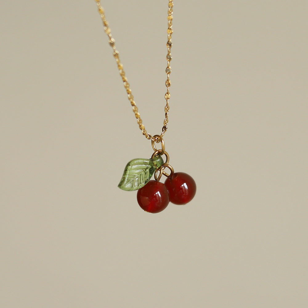 Sweet Cherry Pendant Necklace