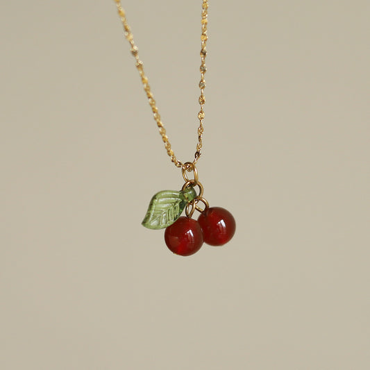 Sweet Cherry Pendant Necklace