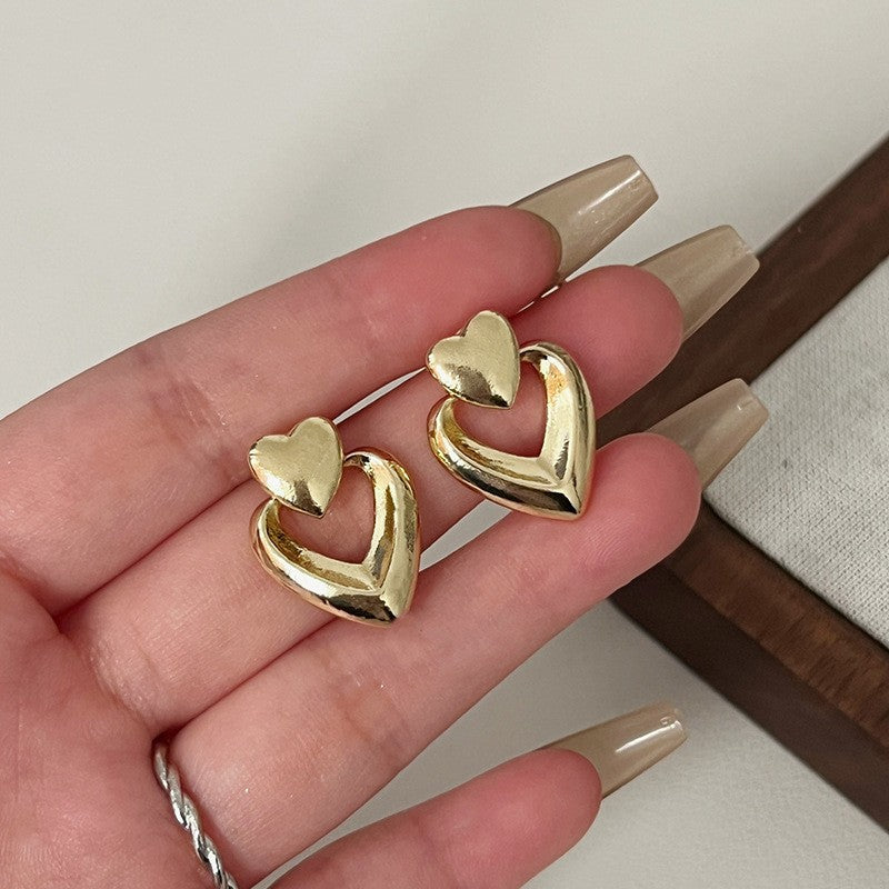 Lover’s Link Double Heart Earrings