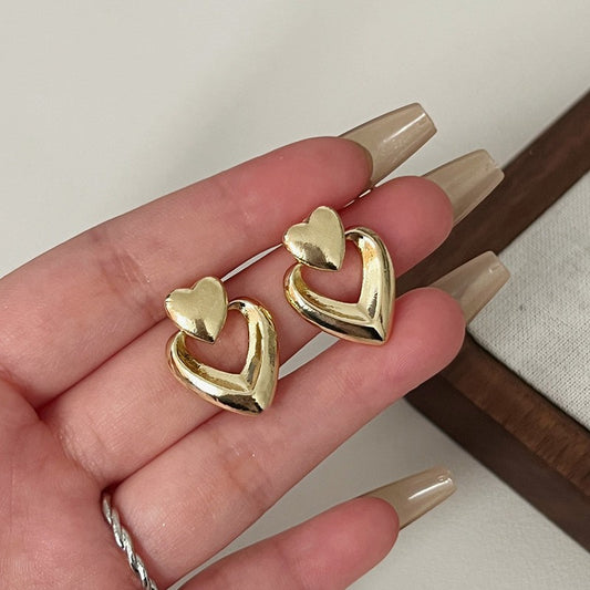 Lover’s Link Double Heart Earrings