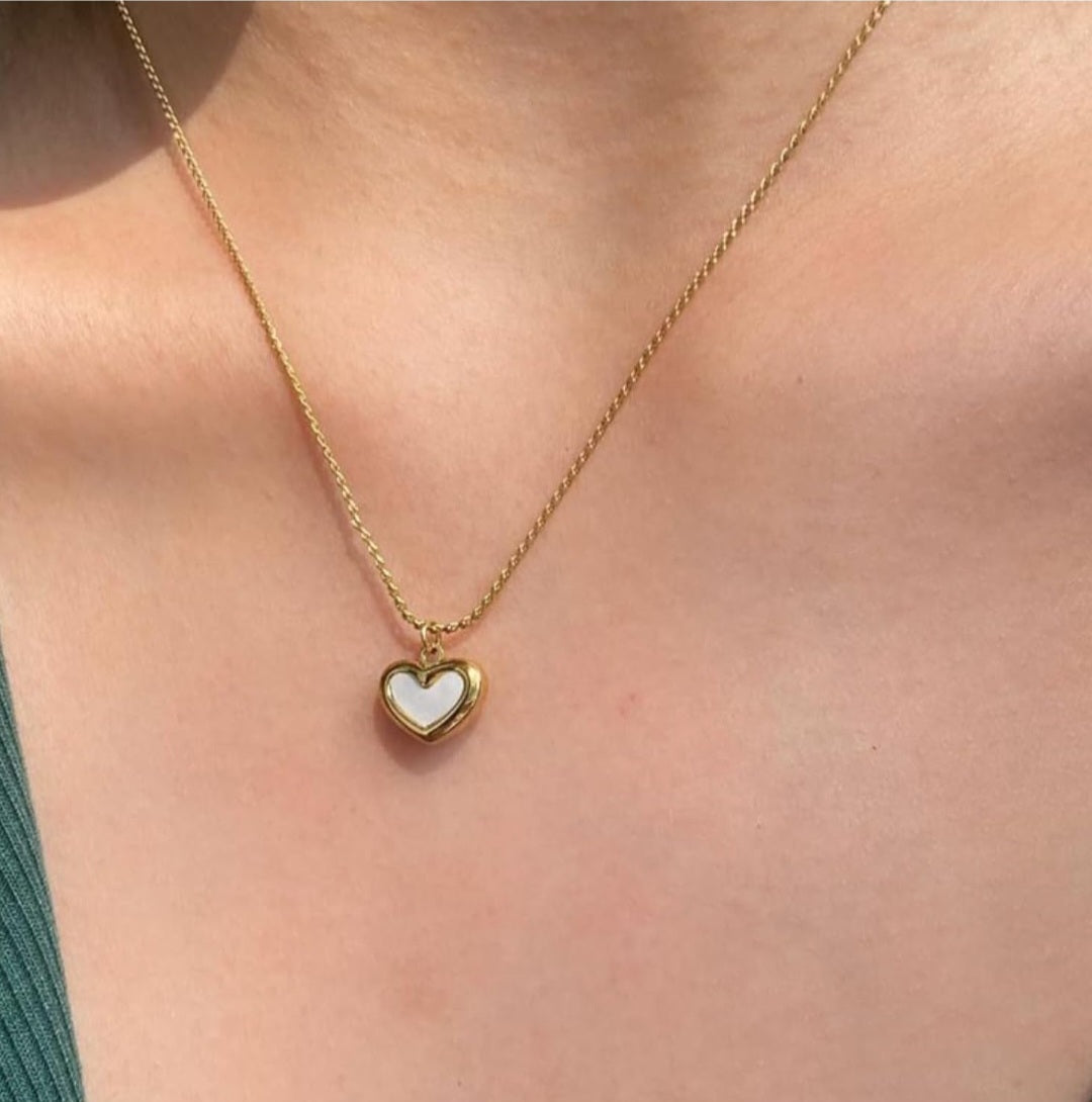 Enamel Heart Locket Pendant