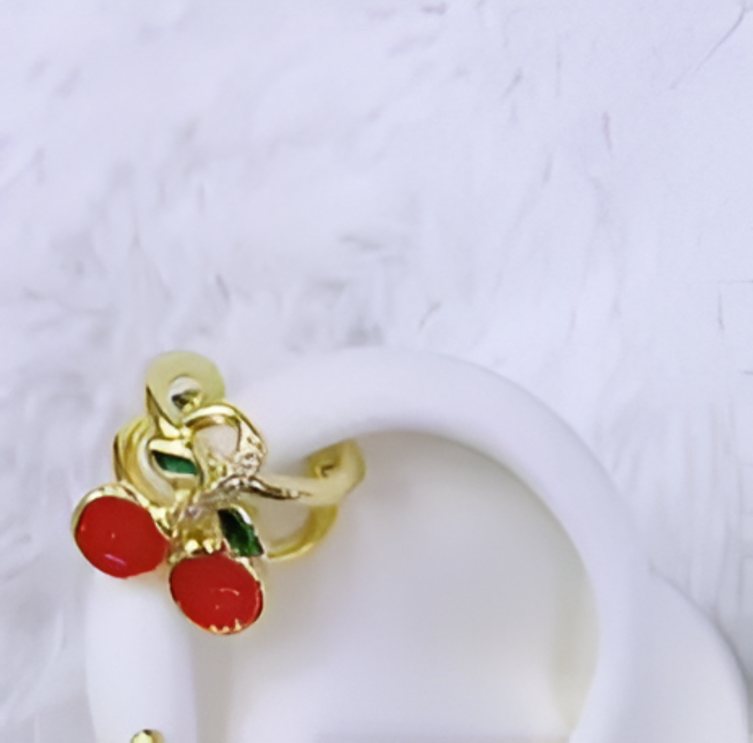 Cherry Pop Enamel Ear Cuff