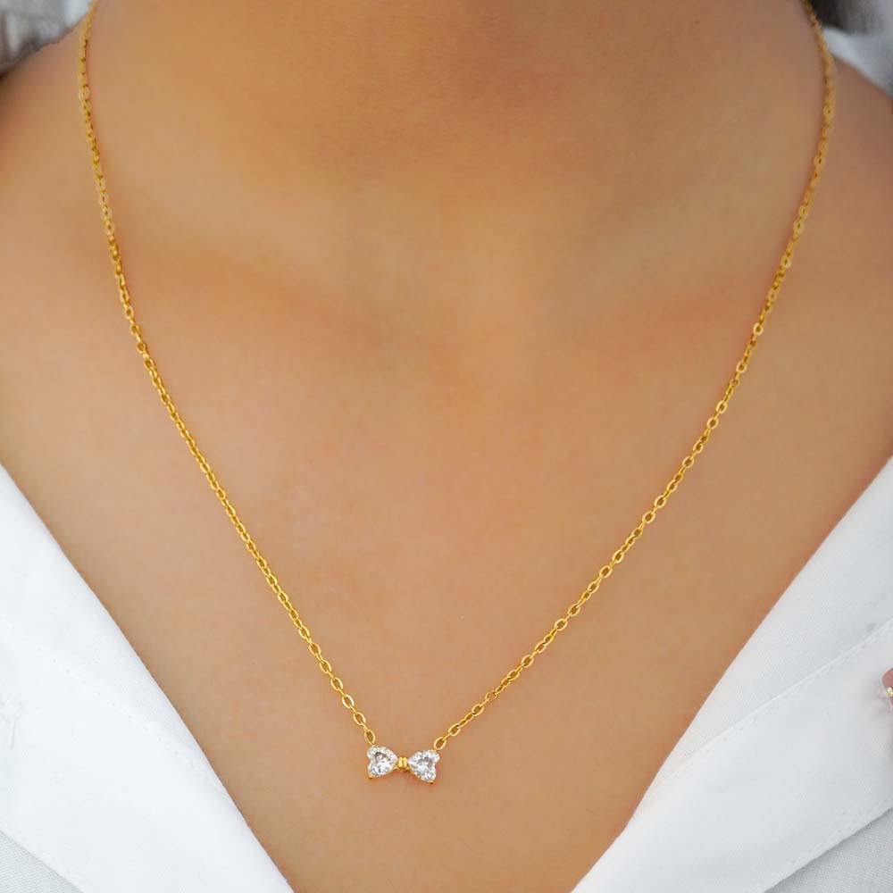 Dainty Bow Pendant Necklace
