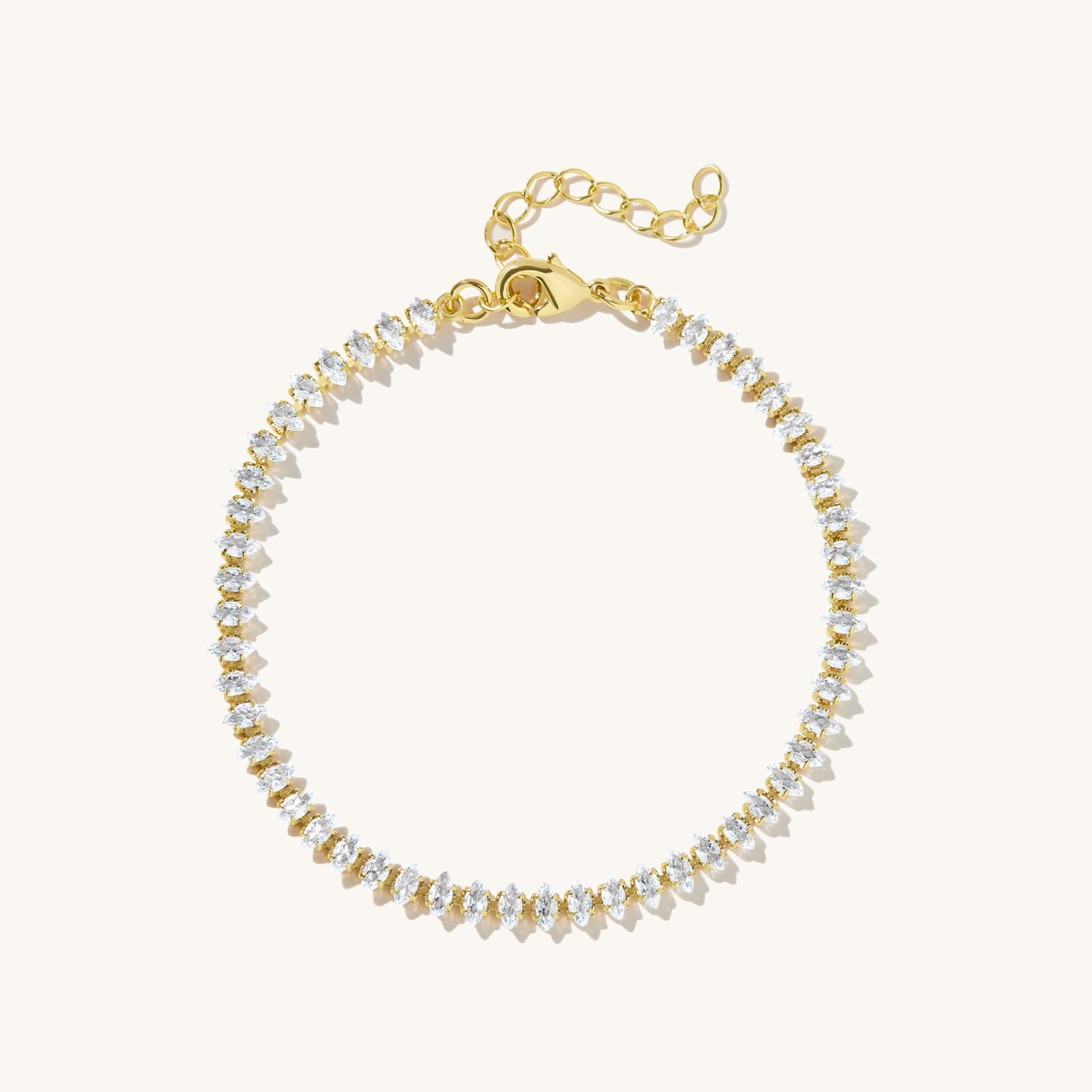 Marquise-Cut Stone Tennis Bracelet